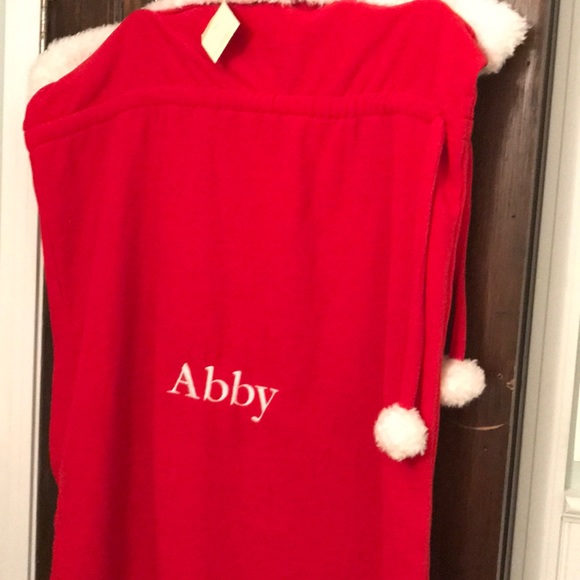 Pottery Barn Kids Other Personalized Abby Large Santa Bag Nwt